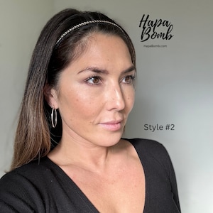 Elegant Chain and Tweed Headbands – Luxe Black and Gold or Classic Textured Styles | Chic Statement Hair Accessory