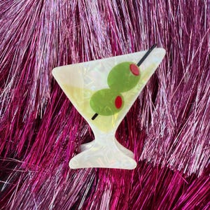 Dirty Martini With Olives Hair Clip