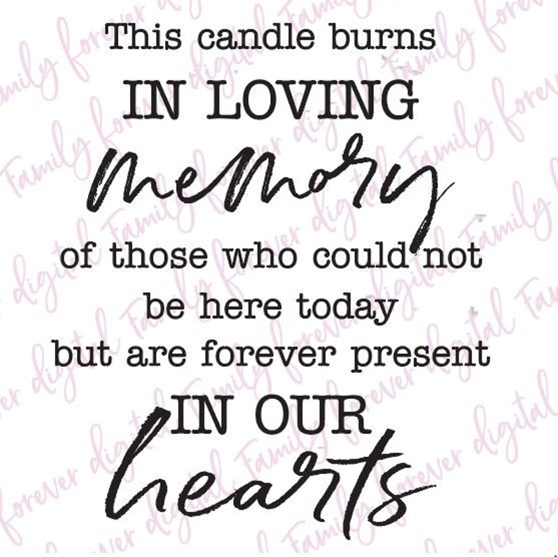 This Candle Burns in Memory, Memorial Svg, Grief Svg, Remembrance Svg