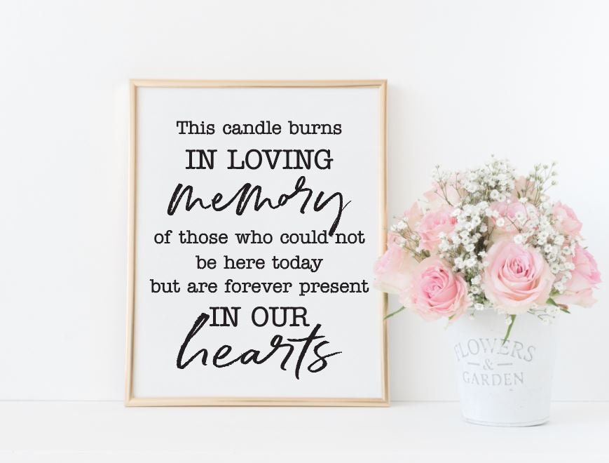 This Candle Burns in Memory, Memorial Svg, Grief Svg, Remembrance Svg