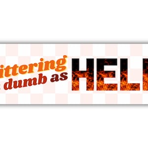 Nedskräpning är dum som helvetet bildekal