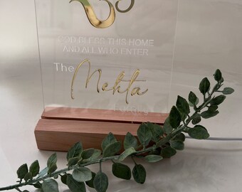 3D Acrylic OM Plaque | Acrylic Home Decor | Diwali Gifts | Diwali Decor | Hindu Art | Personalized Diwali Gifts | Housewarming Gifts