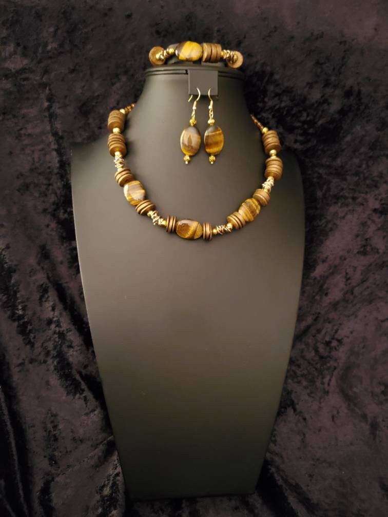 Ensemble de bijoux en bronze comprend collier boucles Etsy