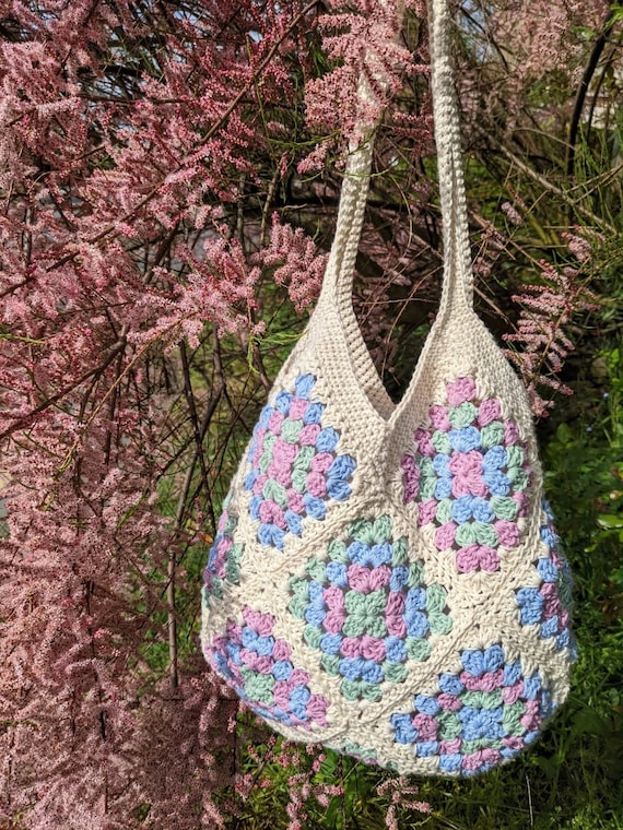 Granny Square Bag Crochet Kit: Cotton Tote, Beginner Friendly