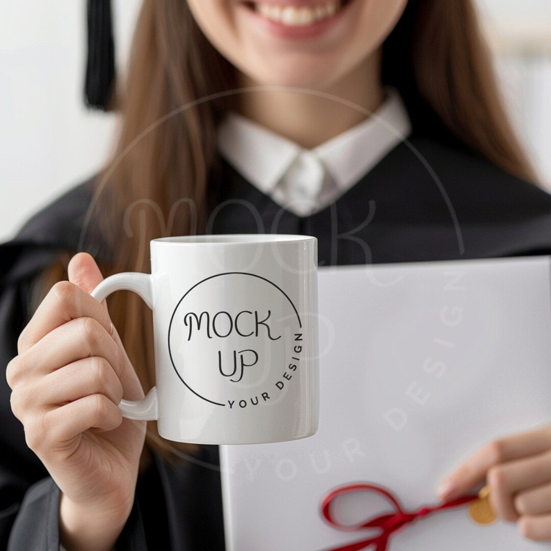 Graduation Mug Mockup Academic Mug Mockup Graduation Coffee Cup Mockup ...