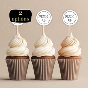 Cupcake Topper Mockup Valentinstag Cupcake Mockup Geschenkanhänger Mockup Minimal Cupcake Topper Mockup Cupcake Mockup Cupcake Topper Mockup