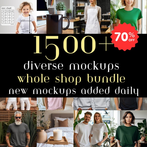 Whole Shop Mockup Bundle Diversity Mockup Bundle Full-Access Digital Mock Ups Diverse Mockup Bundle Mockup Pack Mockup Collection Diverse