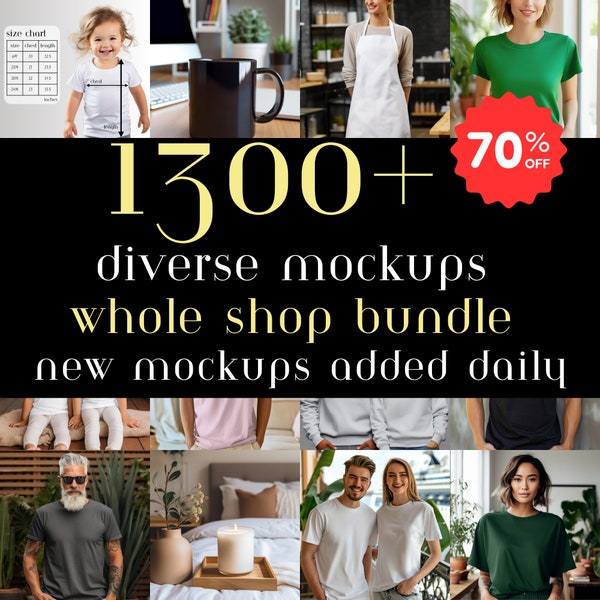 Whole Shop Mockup Bundle Diversity Mockup Bundle Full-Access Digital Mock Ups Diverse Mockup Bundle Mockup Pack Mockup Collection Diverse