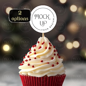 Weihnachten Cupcake Topper Mockup Valentinstag Cupcake Mockup Favor Tag Mockup Minimal Cupcake Topper Mockup Cupcake Mockup Cupcake Anhänger