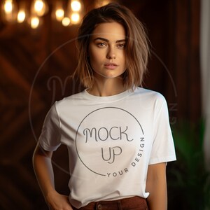 Woman White Bella Canvas 3001 Mockup White Bella Canvas 3001 Mockup 3001 Mock up White
