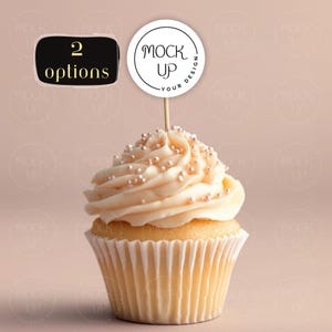 Cupcake Topper Mockup Valentinstag Cupcake Mockup Geschenkanhänger Mockup Minimal Cupcake Topper Mockup Cupcake Mockup Cupcake Topper Mockup