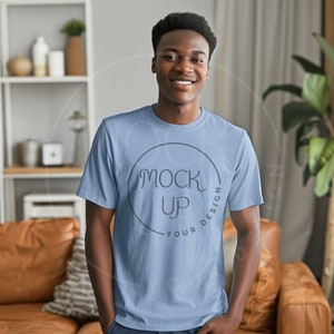 Baby Blue Bella Canvas 3001 Mockup: Teenager T-Shirt (Digital Download)