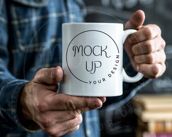 Handyman Mug Mockup: White Coffee Mug, Father's Day Design (Digital Download)