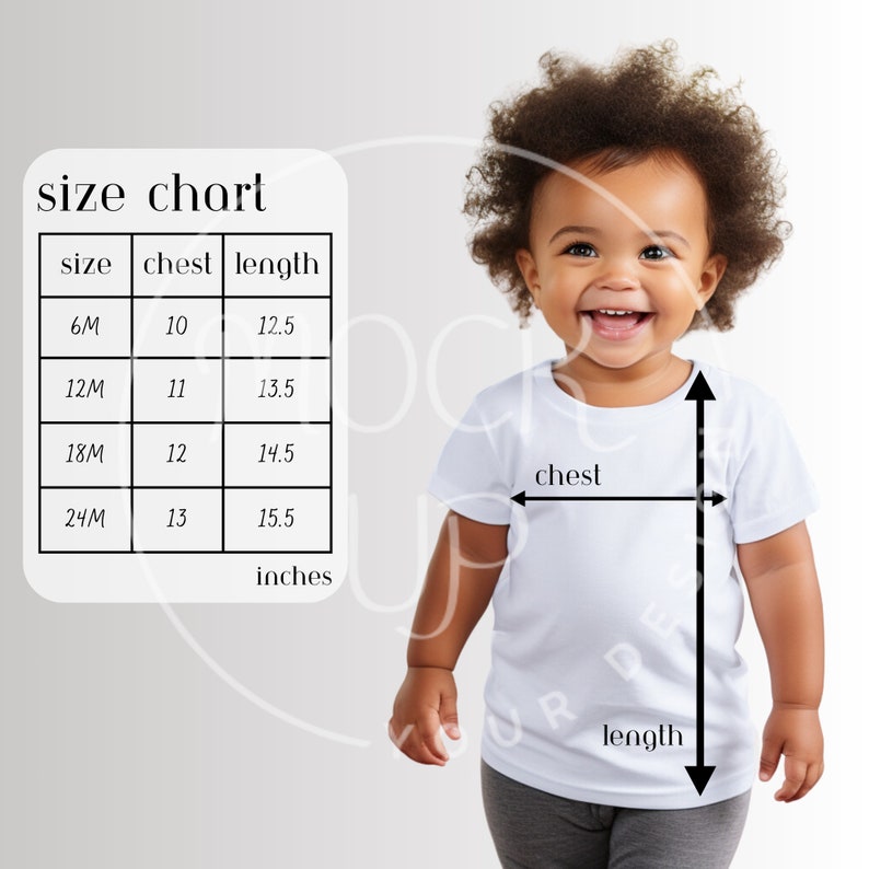 Boy Rabbit Skins 3322 Size Chart Mockup Tshirt Mockup Rabbit Skins