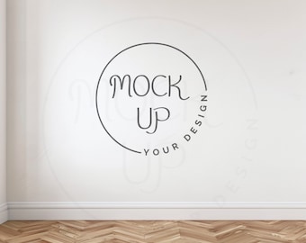 Modern Living Room Wall Mockup: Poster Art Display (Digital Download)