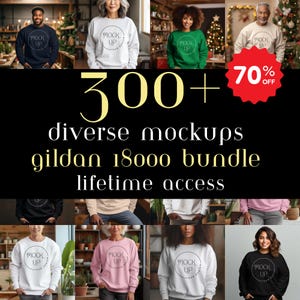 Conjunto de maquetas de sudaderas Gildan 18000: varios colores (descarga digital)