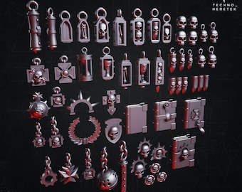 Imperial Trinkets and Reliquaries (50x) - Resin 3D Print | for 28mm Tabletop Wargames