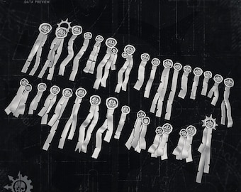 Imperial Fleur de lis Sisters Purity Seals (25x) - Resin 3D Print - for Tabletop Wargames