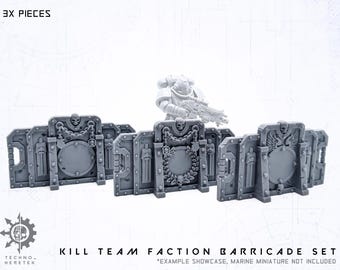 Marine Barricades - Resin 3D Print - for Tabletop Wargames
