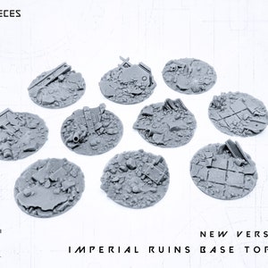 Base Topper Imperium Gothic Ruins - 10x 25mm - for 28mm Wargame tabletop
