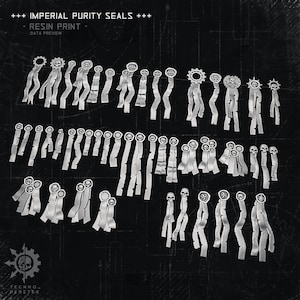 Sellos de pureza imperial (50x) - Impresión 3D en resina / para juegos de guerra de mesa de 28 mm