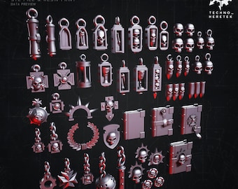 Imperial Trinkets and Reliquaries (50x) - Resin 3D Print - for Tabletop Wargames