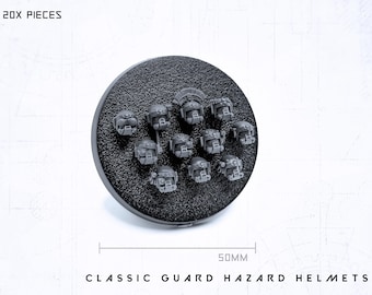 Classic Infantry Hazard helmets - rejected (random 10x) - Resin Bits 3D Print | Tabletop Wargames
