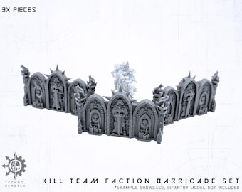 Sisters of Battle Faction Barricades - Resin 3D Print - for Tabletop Wargames