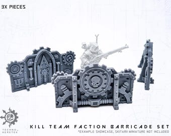 Mechanical Faction Barricades - Resin 3D Print - for Tabletop Wargames