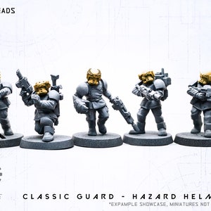 Classic Guard Hazard helmets - rejected (random 10x) - Resin 3D Print | for 28mm Tabletop Wargames