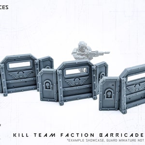 Imperial Guard Faction Barricades - for Veteran & Kasrkin Kill Team, 28mm Tabletop Wargames Resin Print