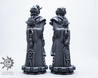 Mechanica Artificer Techno Priest Statue - Resin 3D Print - Terrain for scifi Tabletop Wargames