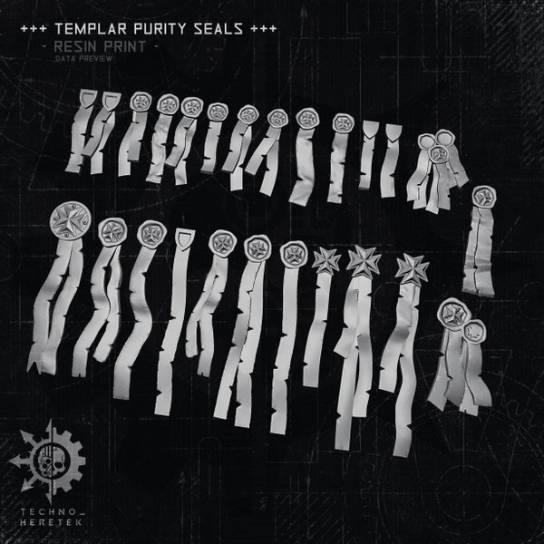 Templar Purity Seals (25x) - for 28mm Tabletop Wargames