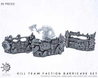 Orcs Faction Barricades - Resin 3D Print - for Tabletop Wargames