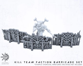 Chaos Faction Barricades - Resin 3D Print - for Tabletop Wargames