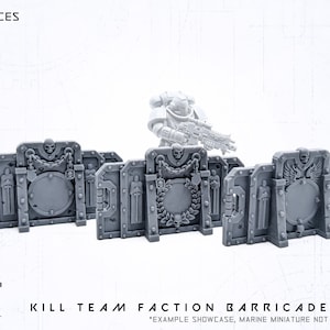 Marine Chapters Faction Barricades - Resin Print - for Kill Team 2021, 28mm Tabletop Wargames