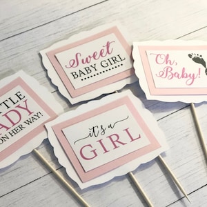 Table decor for baby shower girl discount