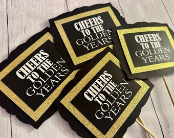 Cheers to the Golden Years Retirement Party Decorations, Retirement Party Ideas, Retirement Party Centerpieces, Retirement Party Decor