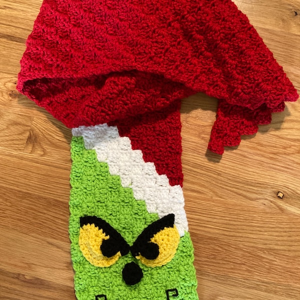 Grinch Scarf Pattern Etsy