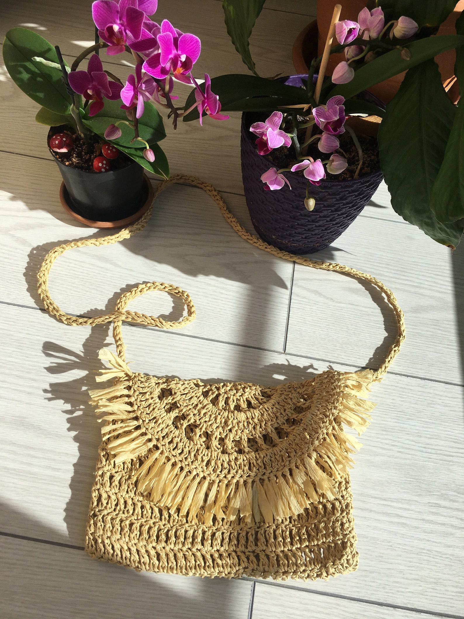 Straw Shoulder bag Etsy