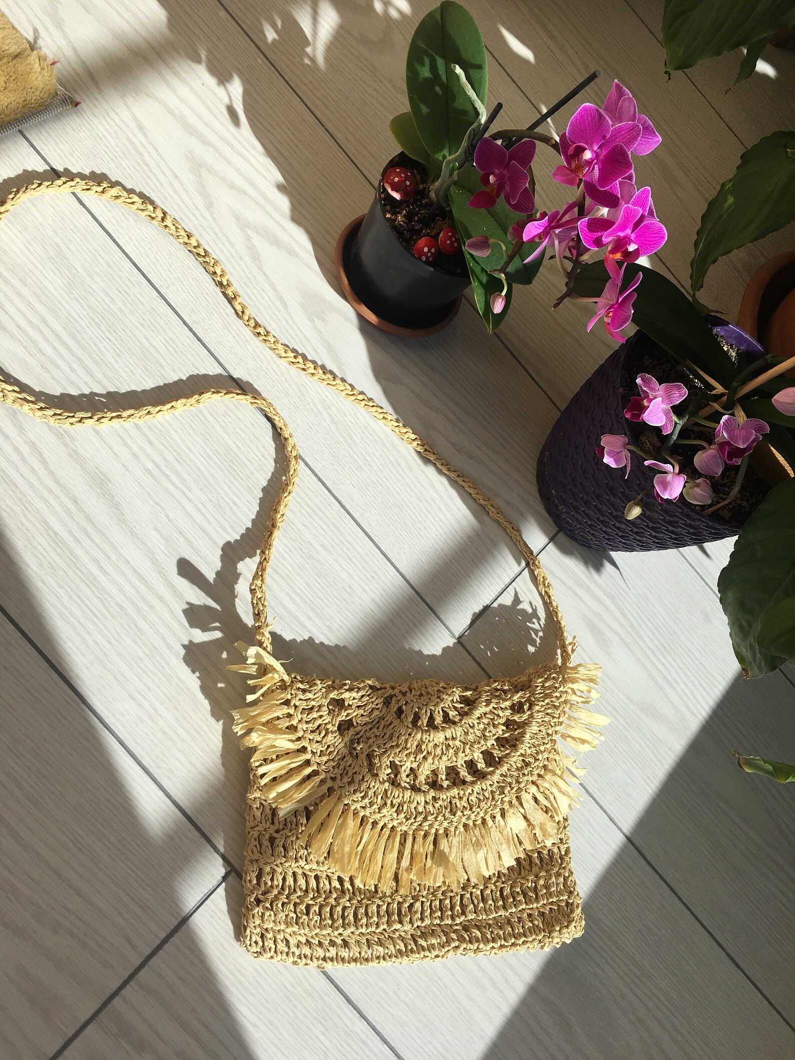 Straw Shoulder bag Etsy