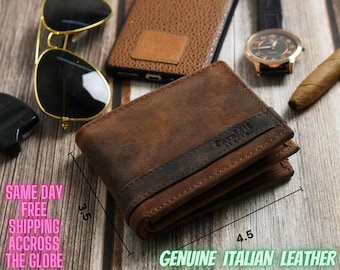Personalized Wallet,Mens Wallet, Engraved Wallet, Groomsmen Wallet,Leather Wallet,Custom Wallet,Boyfriend Gift,Anniversary Gift for Him