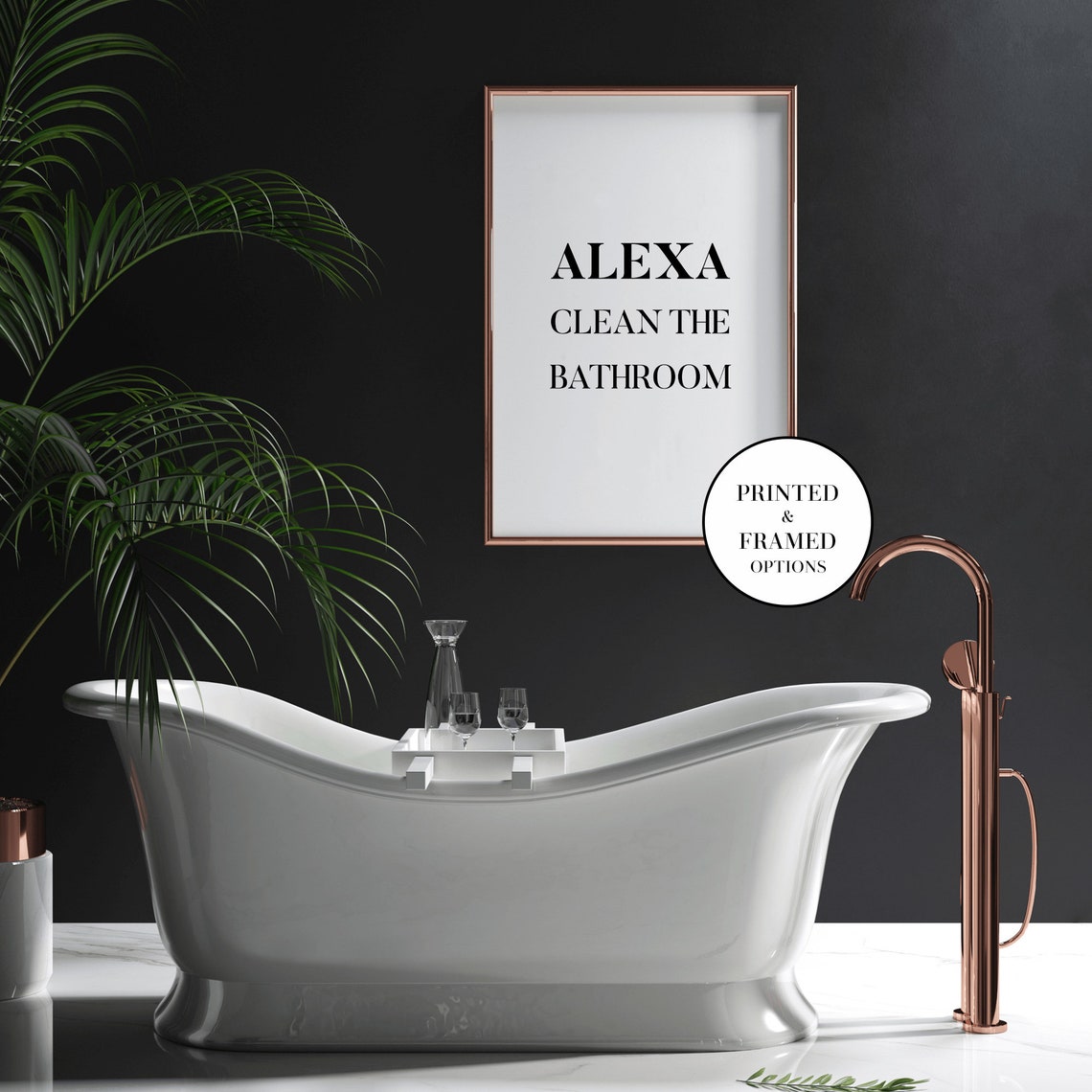 Alexa Clean The Bathroom Wall Art Funny Poster Alexa Etsy
