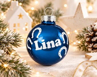 Personalized Christmas ornament with name and design | Blue color | The perfect gift for St. Nicholas Day, Secret Santa or Christmas