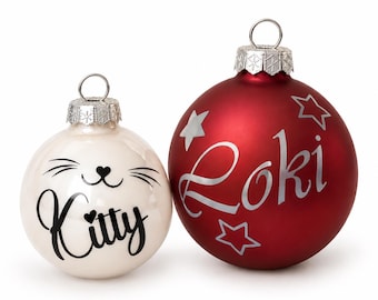 Personalized Christmas bauble | 6 or 8 cm | with name and design | many different colors | the perfect Christmas gift