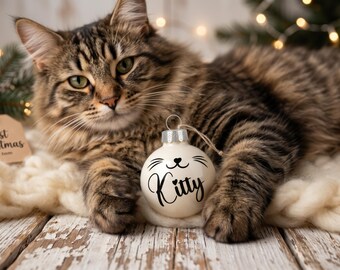 Personalized Christmas ornament with name and whiskers | various colors | the perfect gift for St. Nicholas Day, Secret Santa or Christmas