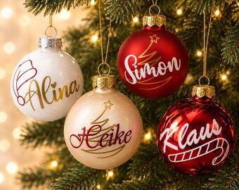 Personalized Christmas ornament with name and design | Many different colors | The perfect gift for St. Nicholas Day, Secret Santa or Christmas