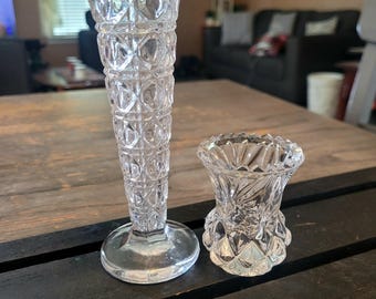 Vintage Glas und Mini Vase