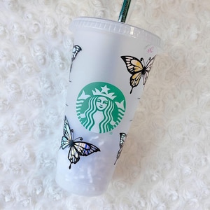 Butterfly Cold Cup | Butterfly Starbucks Cup | Custom Starbucks Cold Cup | Starbucks Tumbler | Personalized Gift for Birthdays, Mother&#39;s Day