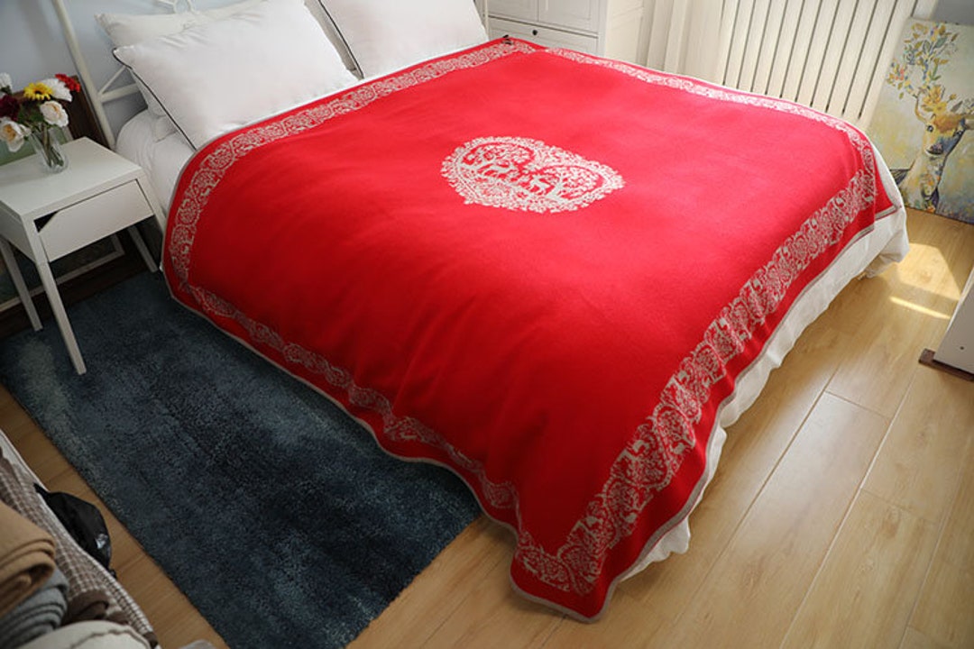 Pure Cashmere, Blanket, Bed, Double, Cashmere Cover Blanket, Winter, Warm Knit, Extra, Jacquard